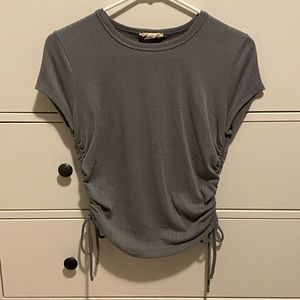 Grey top with scrunched sides, small, almost new